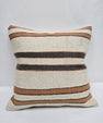 Turkish Hemp Pillow Cushion Natural Cream Brown Pillow Cushion Cover 24" x 24" #9318