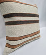 Turkish Hemp Pillow Cushion Natural Cream Brown Pillow Cushion Cover 24" x 24" #9318
