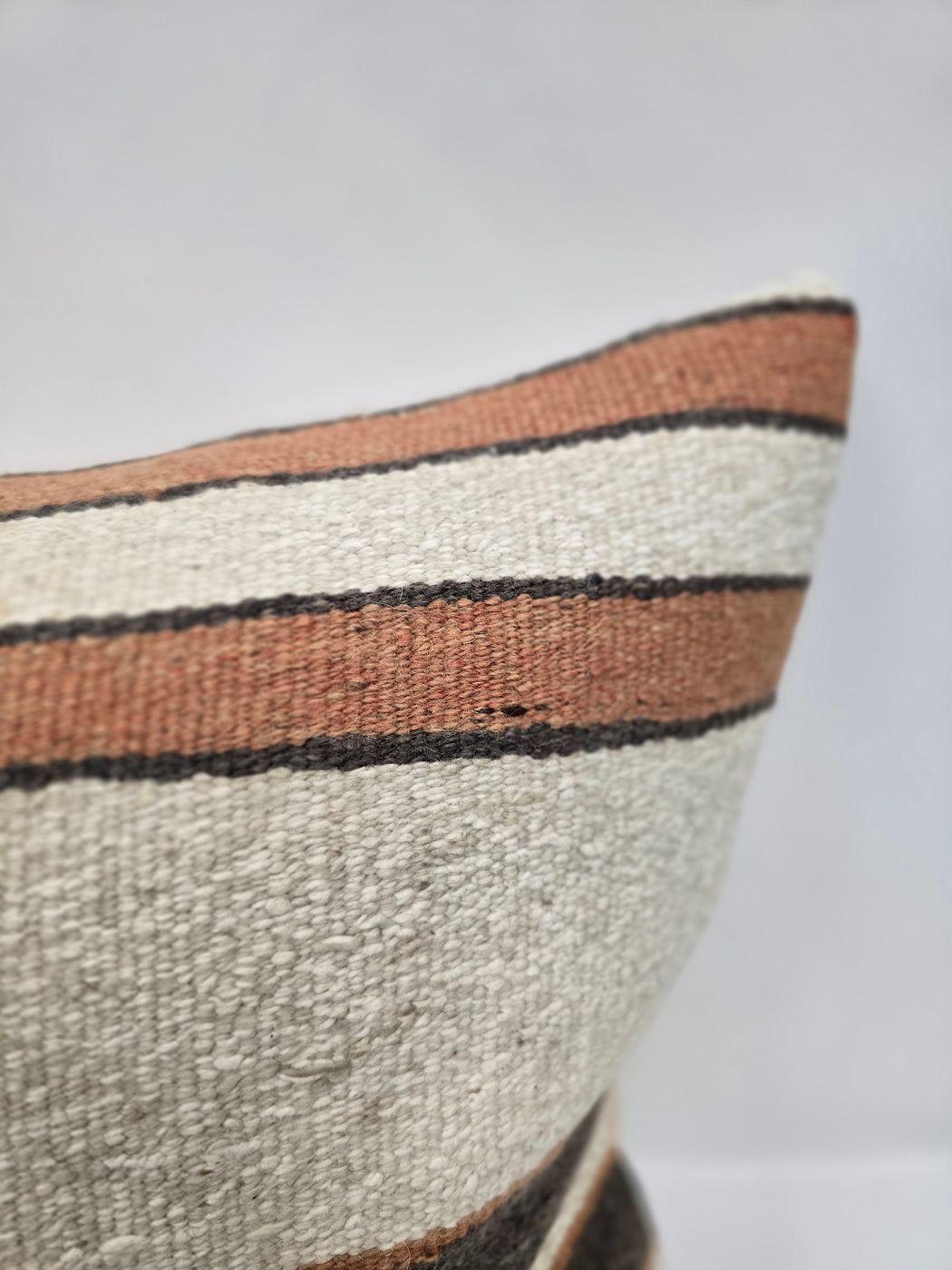 Turkish Hemp Pillow Cushion Natural Cream Brown Pillow Cushion Cover 24" x 24" #9318