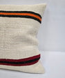 Turkish Hemp Pillow Cushion Natural Cream Black Orange Pillow Cushion Cover 24" x 24" #9317