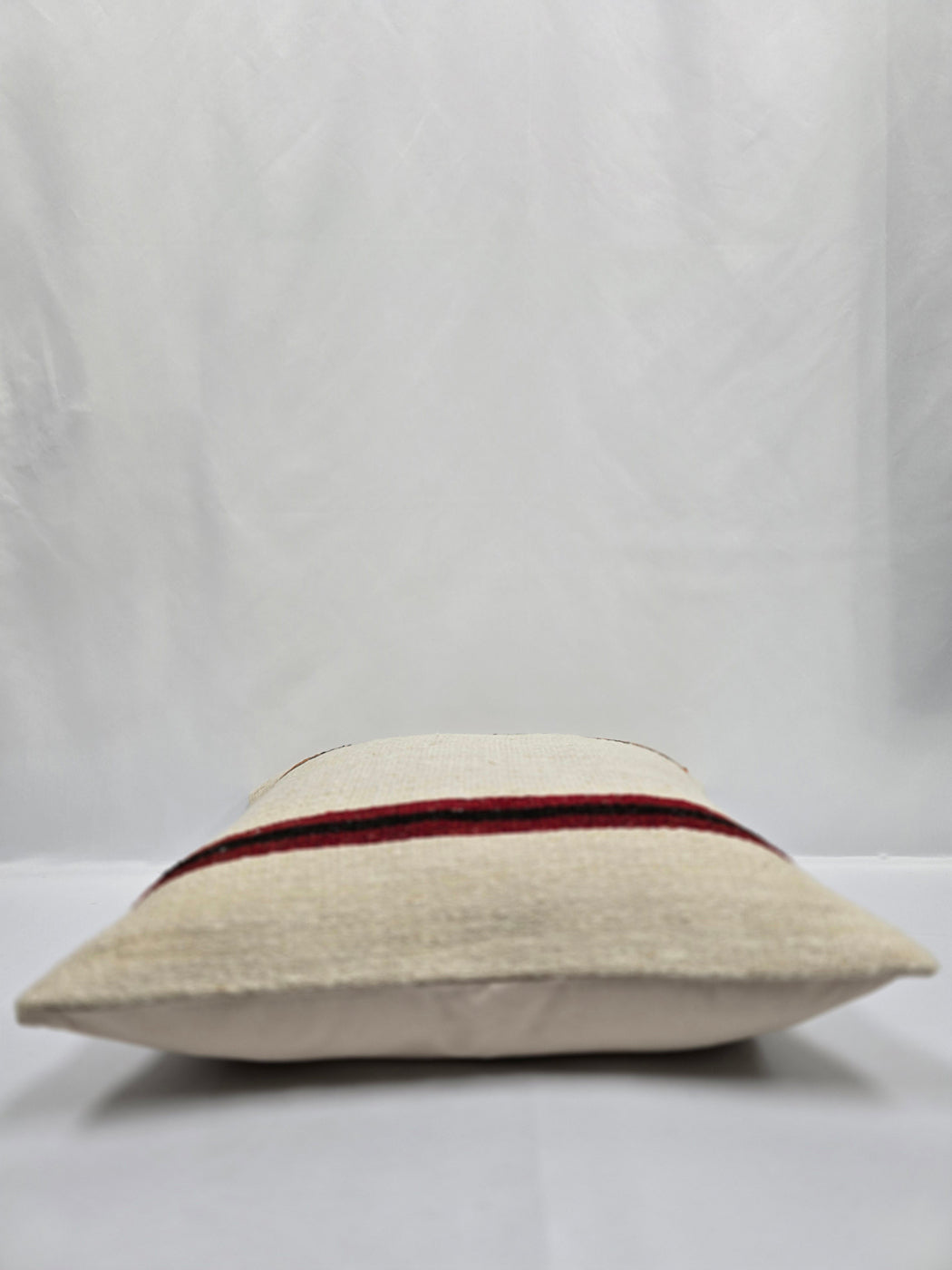 Turkish Hemp Pillow Cushion Natural Cream Black Orange Pillow Cushion Cover 24" x 24" #9317