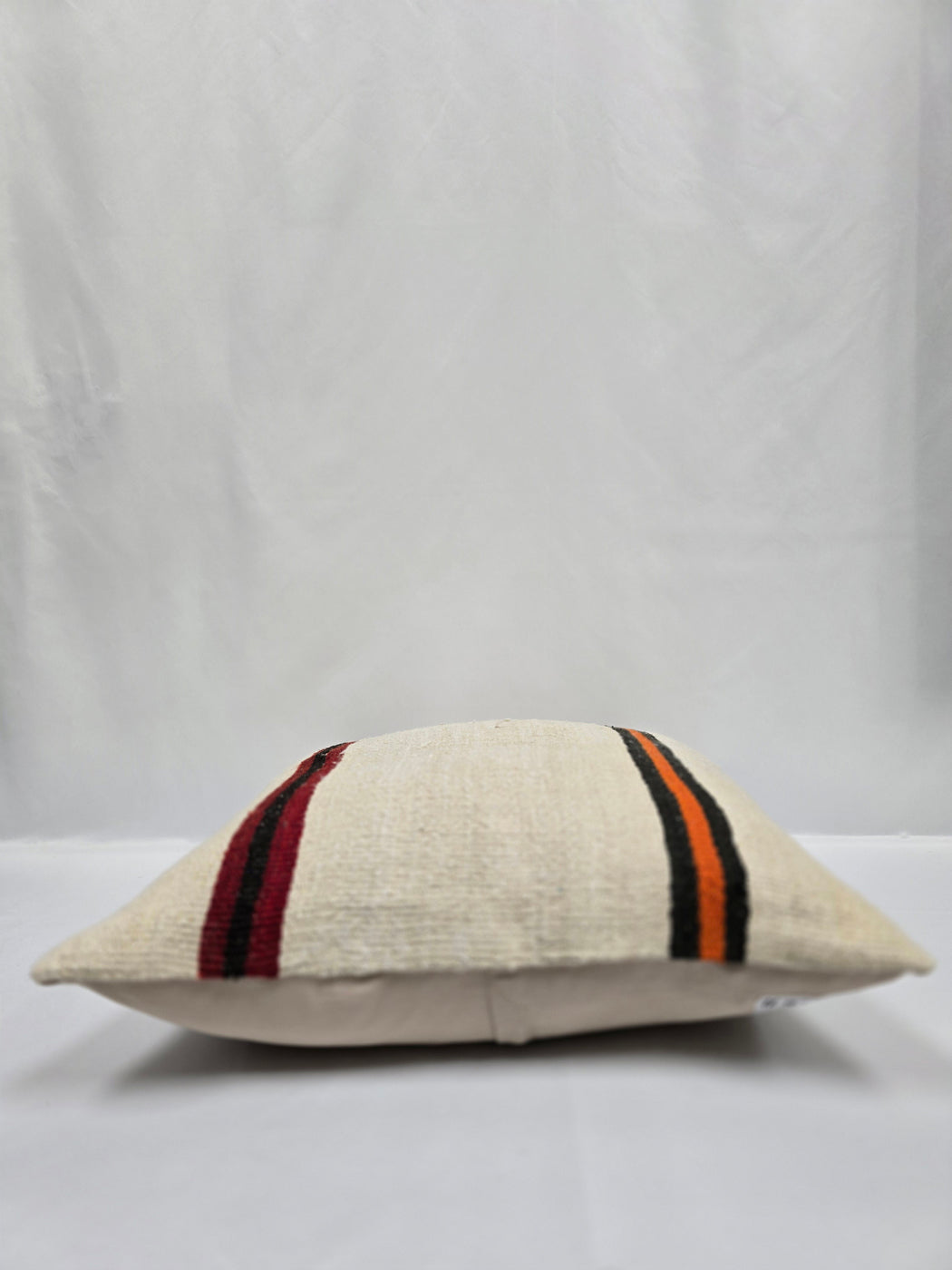 Turkish Hemp Pillow Cushion Natural Cream Black Orange Pillow Cushion Cover 24" x 24" #9317