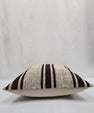 Turkish Hemp Pillow Cushion Natural Cream Black Pillow Cushion Cover 24" x 24" #9314