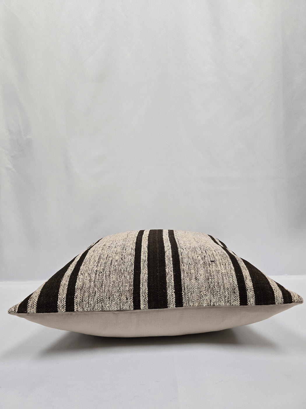 Turkish Hemp Pillow Cushion Natural Cream Black Pillow Cushion Cover 24" x 24" #9314
