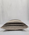 Turkish Hemp Pillow Cushion Natural Cream Black Pillow Cushion Cover 24" x 24" #9314