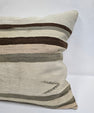 Turkish Hemp Pillow Cushion Natural Cream Brown Pillow Cushion Cover 24" x 24" #9310