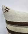 Turkish Hemp Pillow Cushion Natural Cream Brown Pillow Cushion Cover 24" x 24" #9310