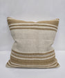 Turkish Hemp Pillow Cushion Natural Cream Tan Pillow Cushion Cover 24" x 24" #9306