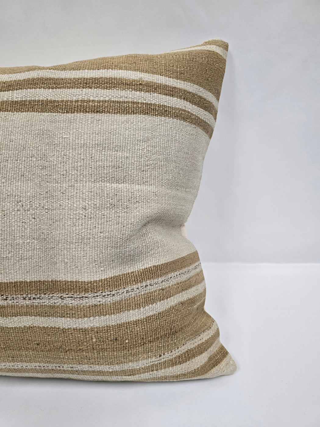 Turkish Hemp Pillow Cushion Natural Cream Tan Pillow Cushion Cover 24" x 24" #9306