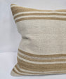 Turkish Hemp Pillow Cushion Natural Cream Tan Pillow Cushion Cover 24" x 24" #9306