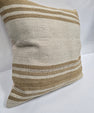 Turkish Hemp Pillow Cushion Natural Cream Tan Pillow Cushion Cover 24" x 24" #9306