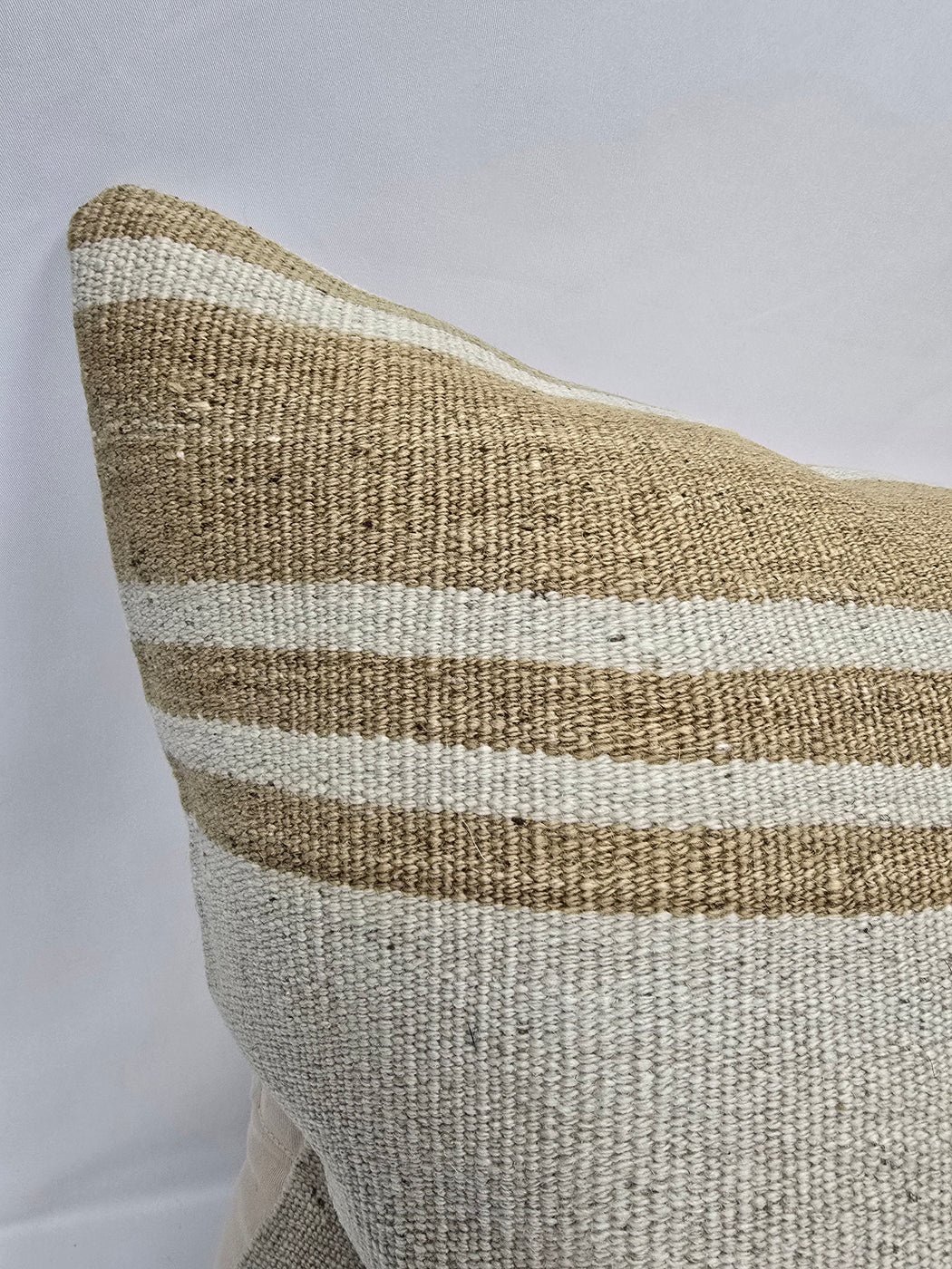 Turkish Hemp Pillow Cushion Natural Cream Tan Pillow Cushion Cover 24" x 24" #9306