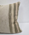 Turkish Hemp Pillow Cushion Natural Cream Green Pillow Cushion Cover 24" x 24" #9305