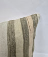 Turkish Hemp Pillow Cushion Natural Cream Green Pillow Cushion Cover 24" x 24" #9305
