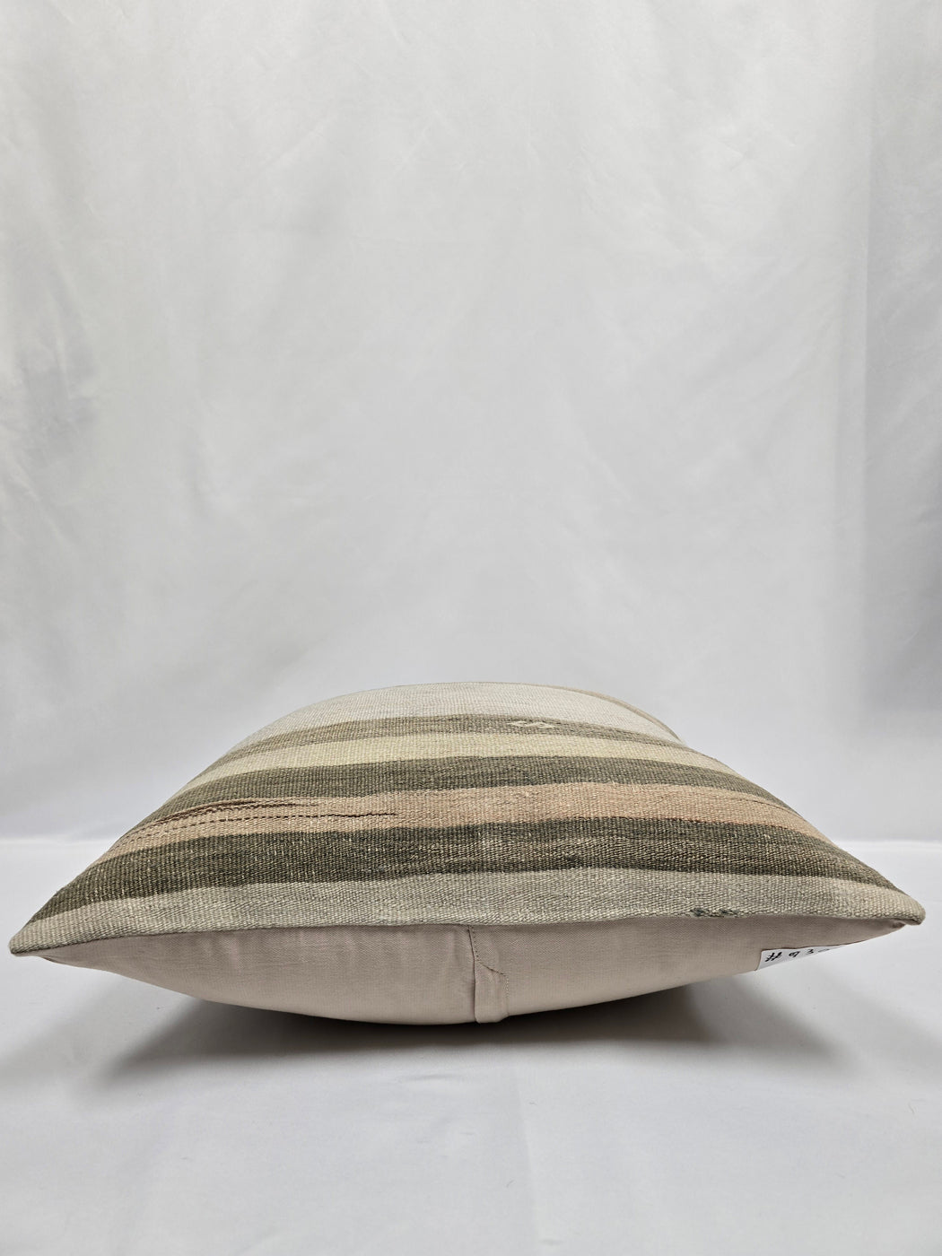 Turkish Hemp Pillow Cushion Natural Cream Green Pillow Cushion Cover 24" x 24" #9305