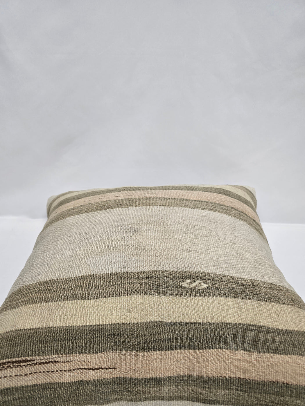 Turkish Hemp Pillow Cushion Natural Cream Green Pillow Cushion Cover 24" x 24" #9305