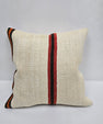 Turkish Hemp Pillow Cushion Natural Cream Black Orange Pillow Cushion Cover 24" x 24" #9304