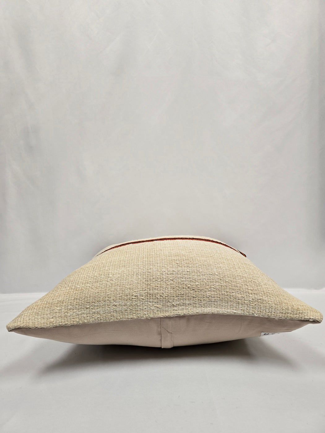 Turkish Hemp Pillow Cushion Natural Cream Black Orange Pillow Cushion Cover 24" x 24" #9304