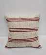 Turkish Hemp Pillow Cushion Natural Cream Black Pillow Cushion Cover 24" x 24" #9296