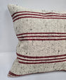 Turkish Hemp Pillow Cushion Natural Cream Black Pillow Cushion Cover 24" x 24" #9296
