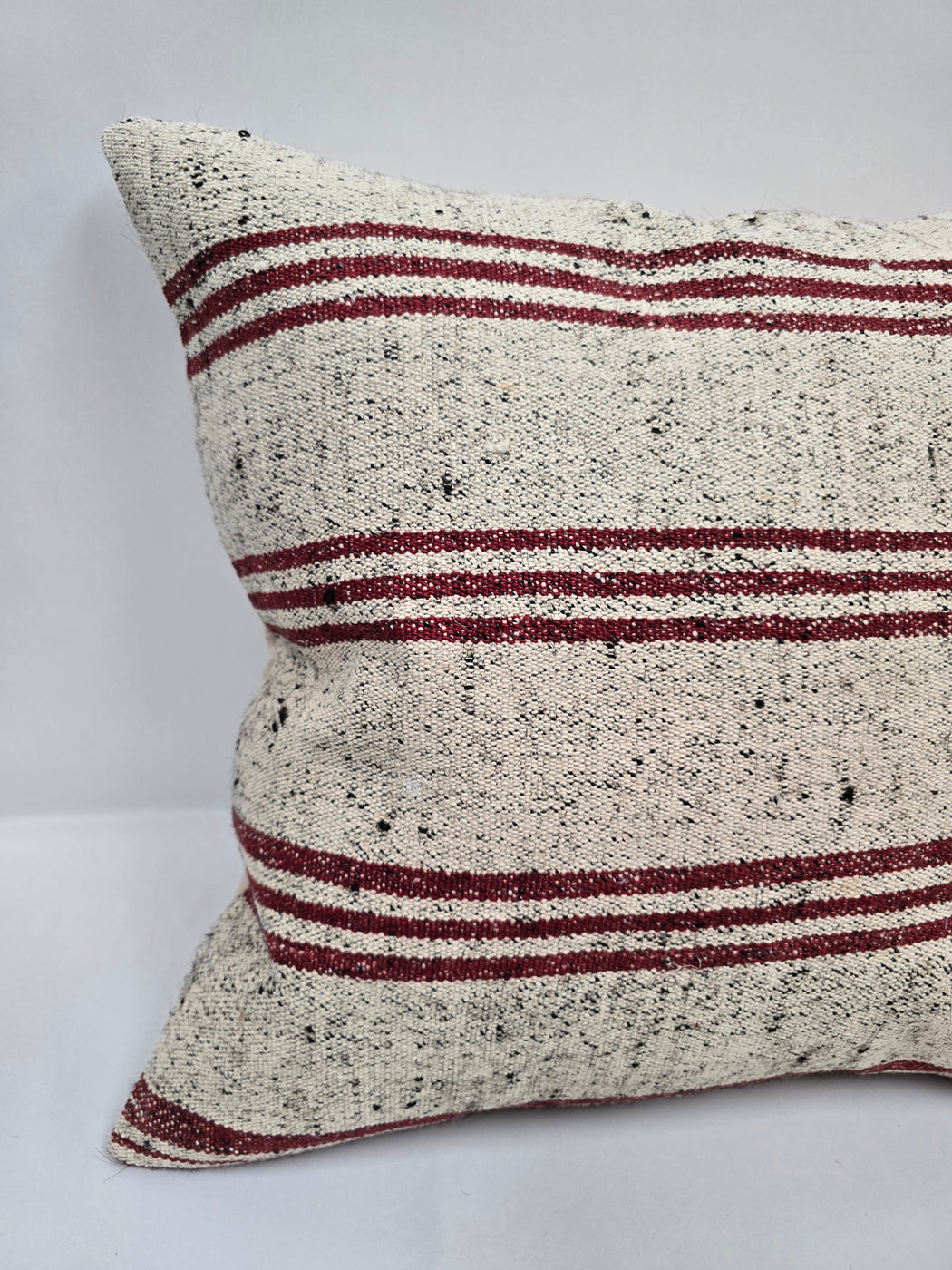 Turkish Hemp Pillow Cushion Natural Cream Black Pillow Cushion Cover 24" x 24" #9296