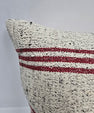 Turkish Hemp Pillow Cushion Natural Cream Black Pillow Cushion Cover 24" x 24" #9296