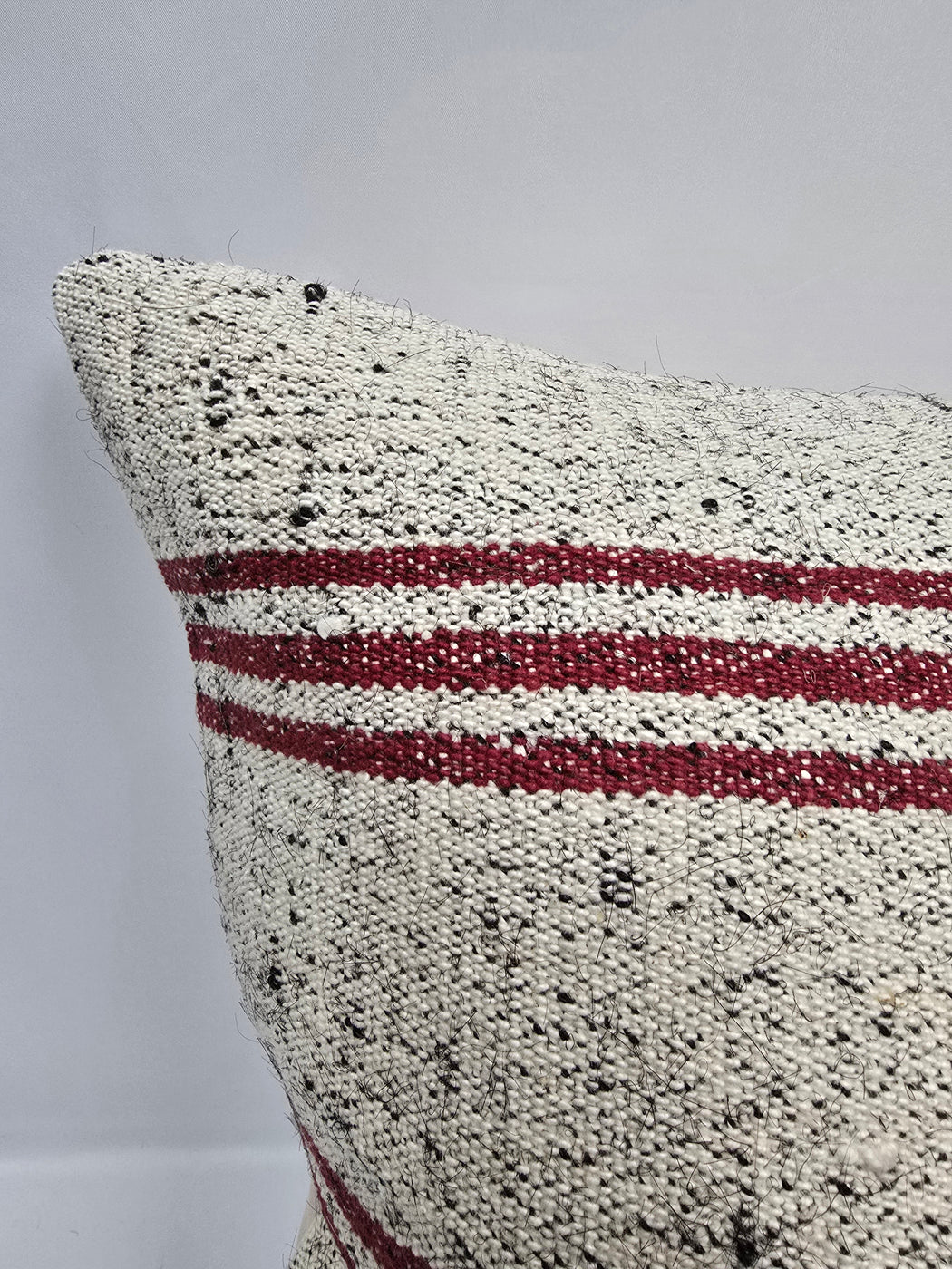Turkish Hemp Pillow Cushion Natural Cream Black Pillow Cushion Cover 24" x 24" #9296