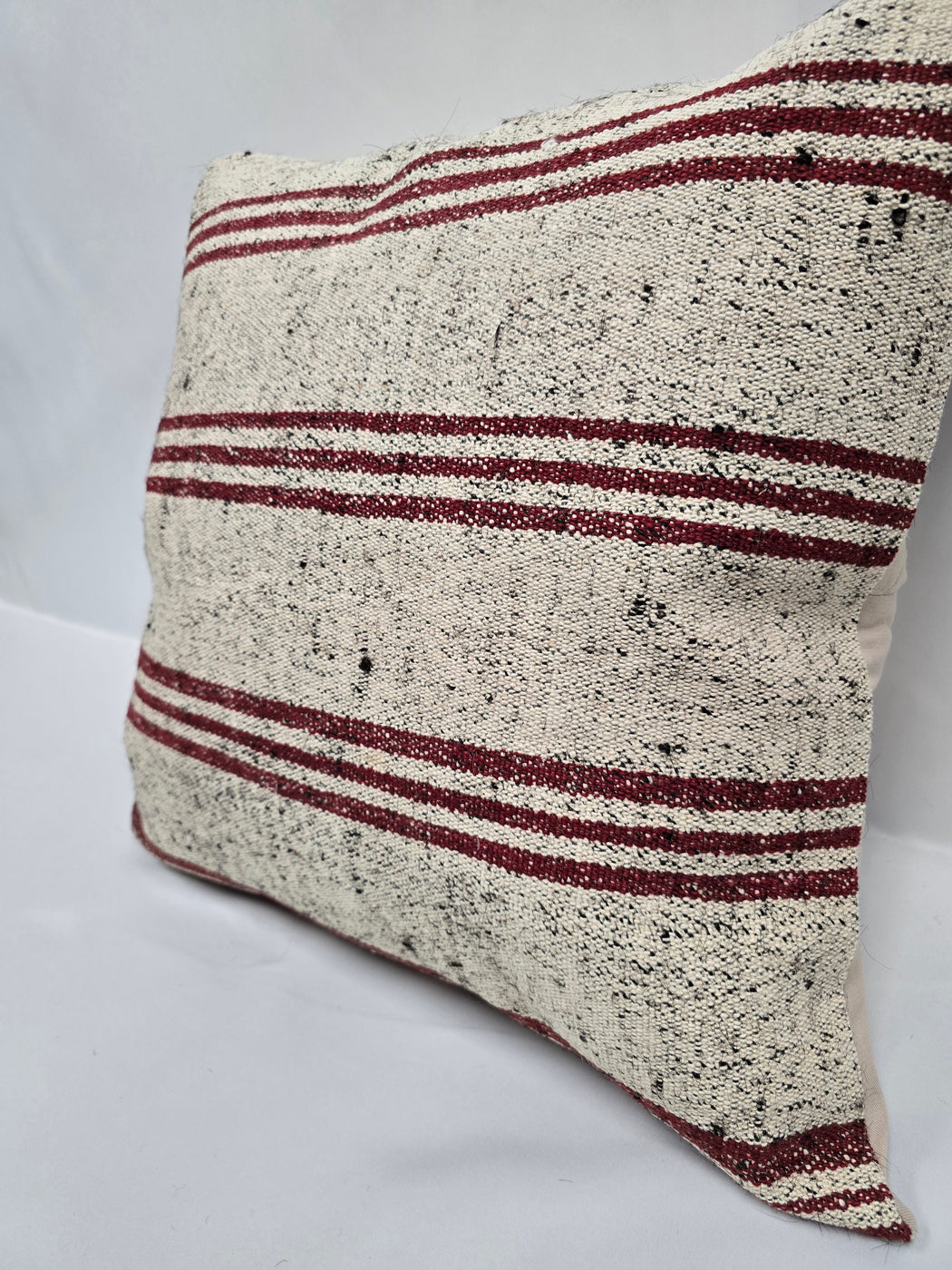 Turkish Hemp Pillow Cushion Natural Cream Black Pillow Cushion Cover 24" x 24" #9296