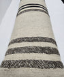 Turkish Lumbar Rug Pillow Cream Black Brown Cushion Cover Hemp Pillow 14" x 40" #9451
