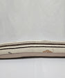 Turkish Lumbar Rug Pillow Cream Brown Charcoal Cushion Cover Hemp Pillow 14" x 40" #9449