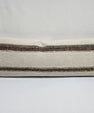 Turkish Lumbar Rug Pillow Cream Brown Cushion Cover Hemp Pillow 14" x 40" #9450