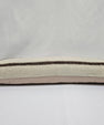 Turkish Lumbar Rug Pillow Cream Brown Cushion Cover Hemp Pillow 14" x 40" #9448