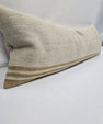 Turkish Lumbar Rug Pillow Cream Camel Cushion Cover Hemp Pillow 14" x 40" #9447