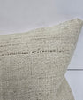 Turkish Lumbar Rug Pillow Cream Camel Cushion Cover Hemp Pillow 14" x 40" #9447