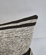 Turkish Hemp Pillow Cushion Natural Cream Black Pillow Cushion Cover 16" x 24" #9133