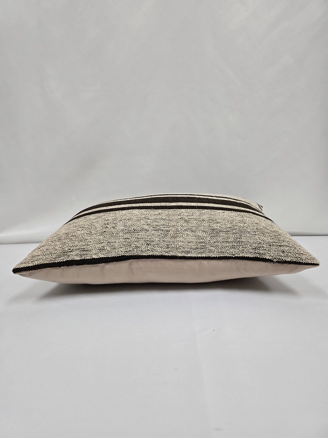Turkish Hemp Pillow Cushion Natural Cream Black Pillow Cushion Cover 16" x 24" #9133