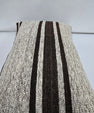 Turkish Hemp Pillow Cushion Natural Cream Black Pillow Cushion Cover 16" x 24" #9133