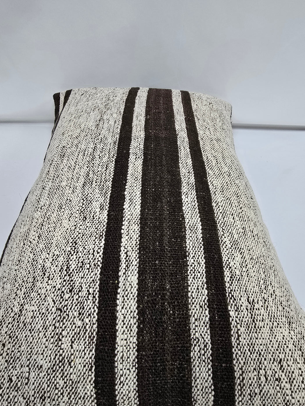 Turkish Hemp Pillow Cushion Natural Cream Black Pillow Cushion Cover 16" x 24" #9133