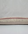 Turkish Lumbar Rug Pillow Cream Black Cushion Cover Hemp Pillow 14" x 40" #9444