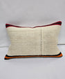 Turkish Hemp Pillow Cushion Natural Cream Black Red Pillow Cushion Cover 16" x 24" #9132