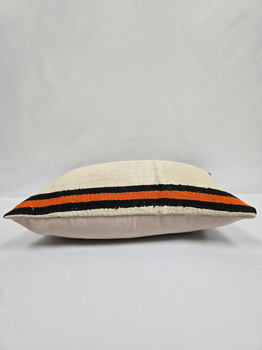 Turkish Hemp Pillow Cushion Natural Cream Black Red Pillow Cushion Cover 16" x 24" #9132