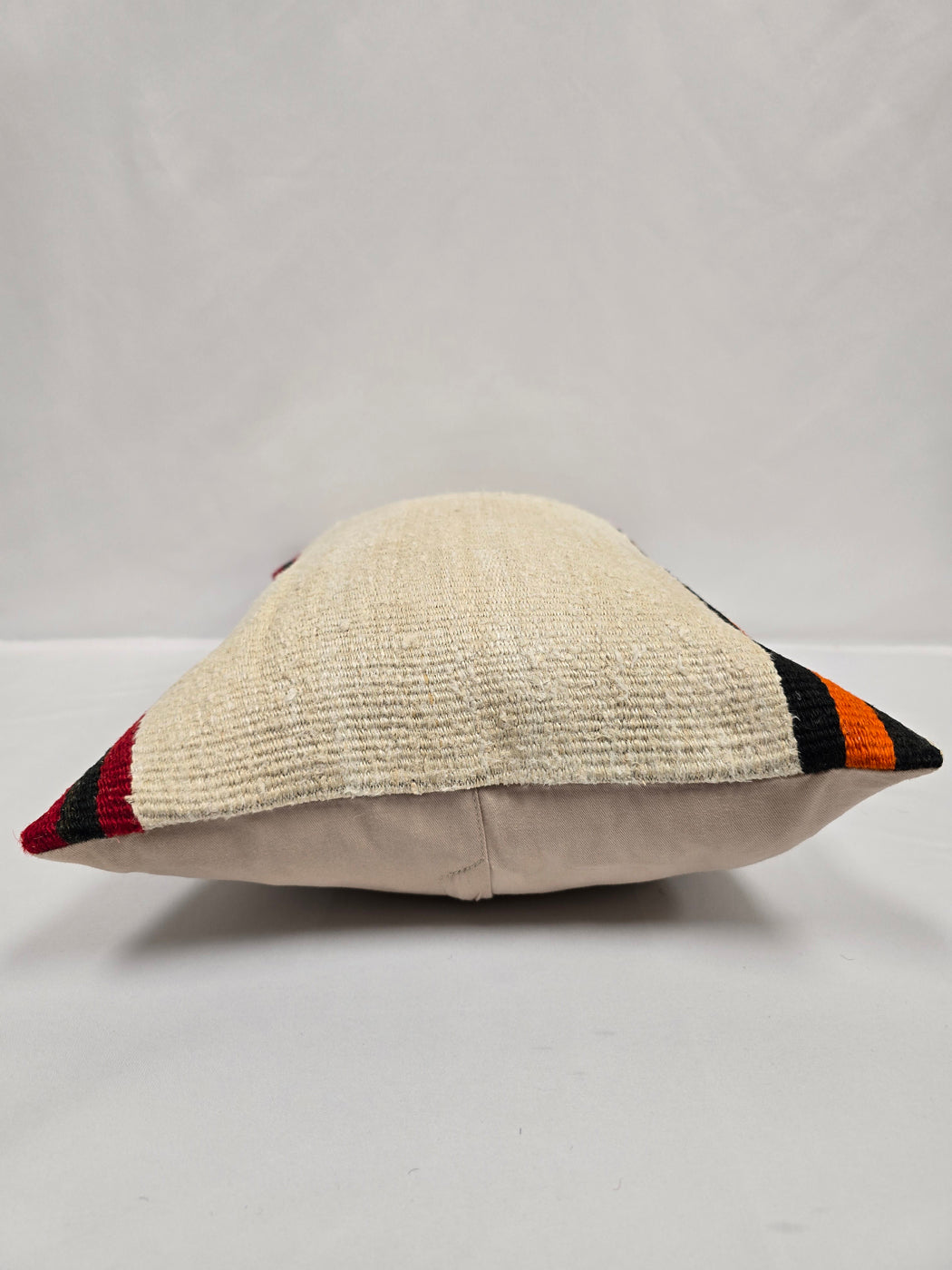 Turkish Hemp Pillow Cushion Natural Cream Black Red Pillow Cushion Cover 16" x 24" #9132