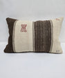 Turkish Hemp Pillow Cushion Natural Cream Brown Pillow Cushion Cover 16" x 24" #9128