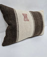 Turkish Hemp Pillow Cushion Natural Cream Brown Pillow Cushion Cover 16" x 24" #9128