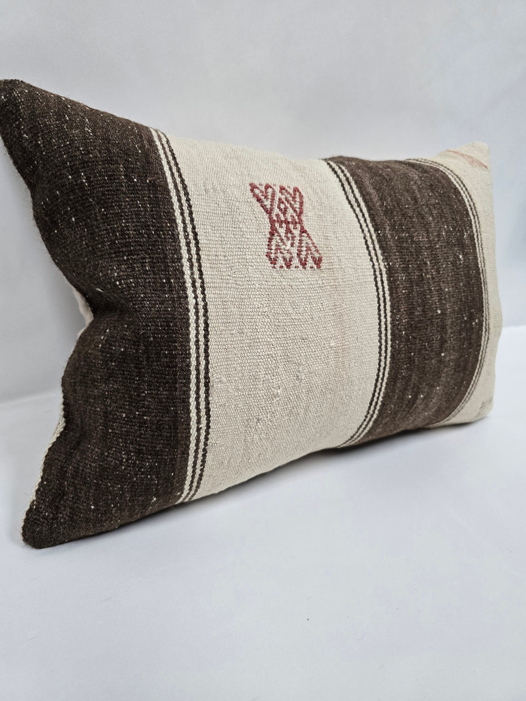 Turkish Hemp Pillow Cushion Natural Cream Brown Pillow Cushion Cover 16" x 24" #9128