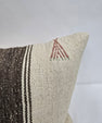 Turkish Hemp Pillow Cushion Natural Cream Brown Pillow Cushion Cover 16" x 24" #9128