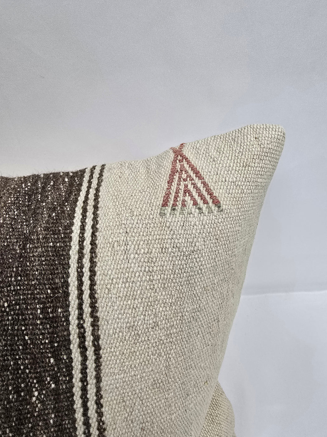 Turkish Hemp Pillow Cushion Natural Cream Brown Pillow Cushion Cover 16" x 24" #9128