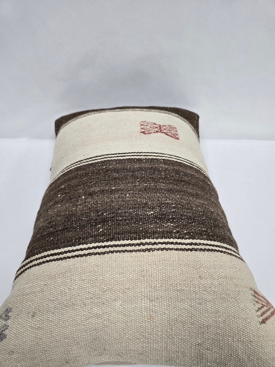Turkish Hemp Pillow Cushion Natural Cream Brown Pillow Cushion Cover 16" x 24" #9128