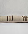 Turkish Lumbar Rug Pillow Cream Brown Taupe Cushion Cover Hemp Pillow 14" x 40" #9438