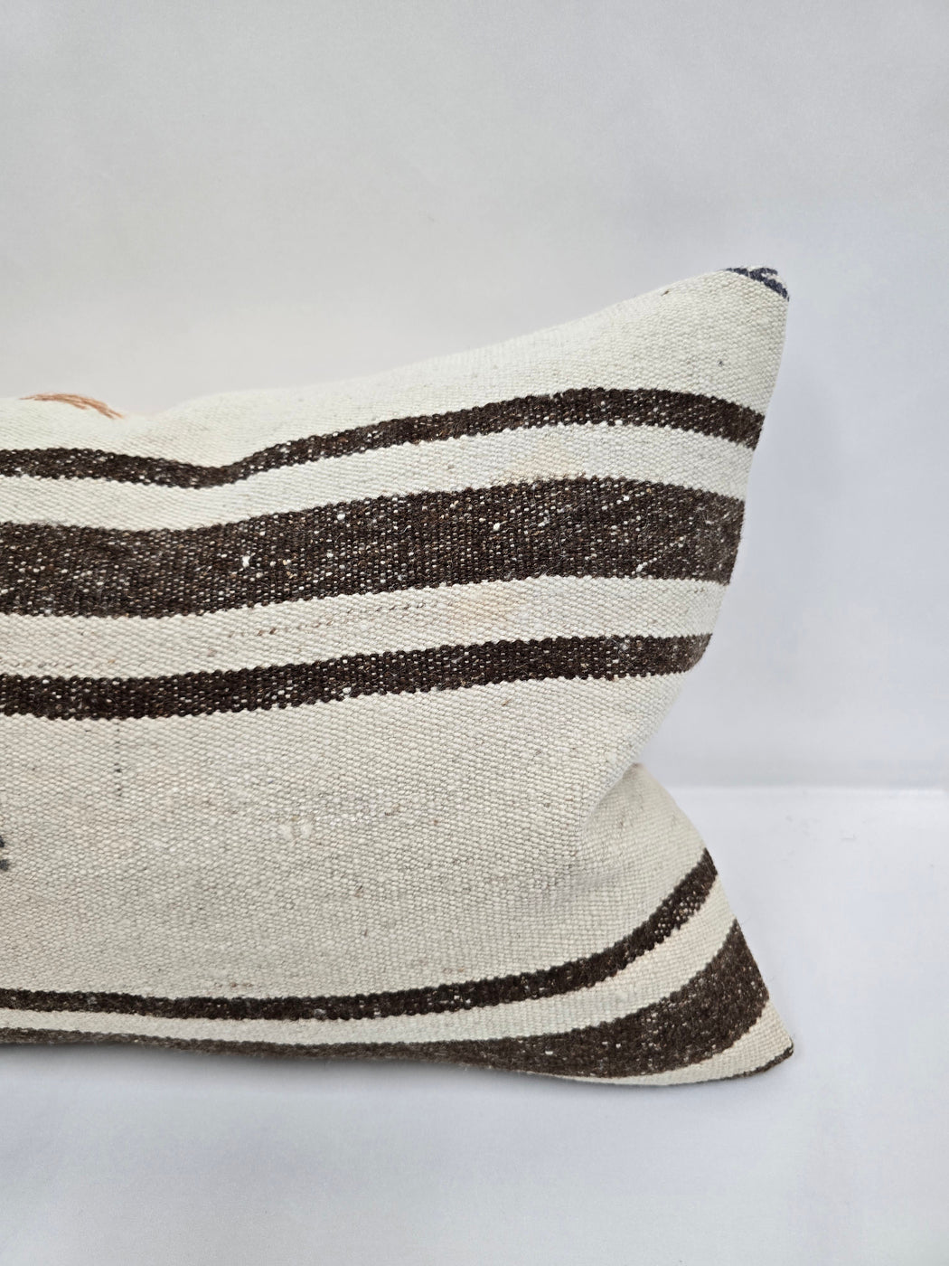 Turkish Hemp Pillow Cushion Natural Cream Brown Pillow Cushion Cover 16" x 24" #9126